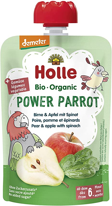 Power Parrot Pear & Apple with Spinach 100g