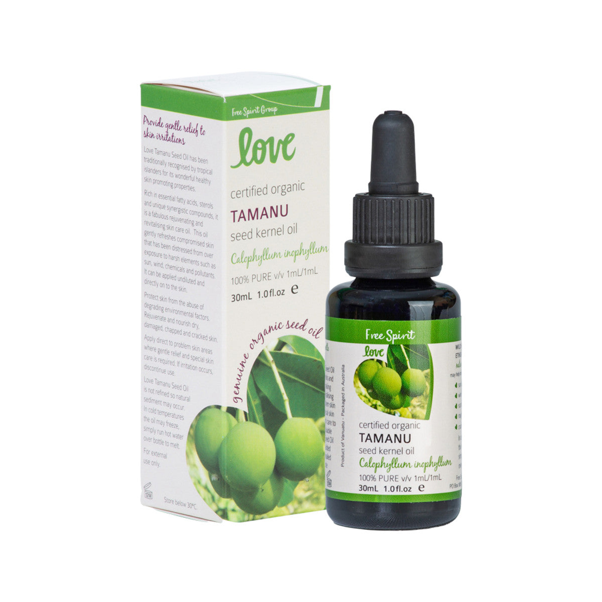 Free Spirit Free Spirit Love 100% Pure Tamanu Seed Kernel Oil 30ml