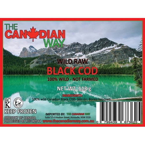 Wild Raw Black Cod 113g