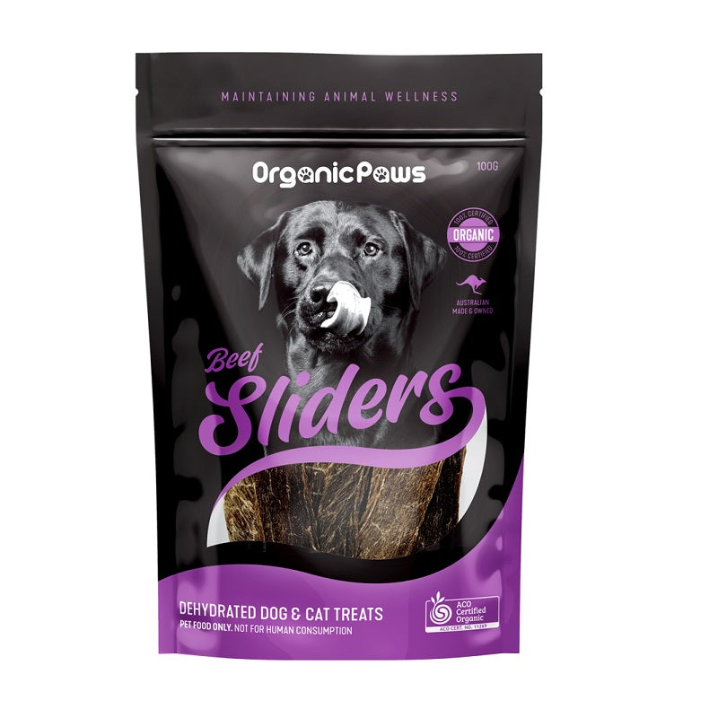 Organic Paws Sliders Beef 100g