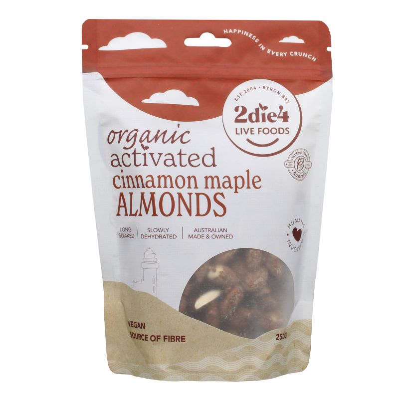 2die4live foods Activated Cinnamon Maple Almonds 250g