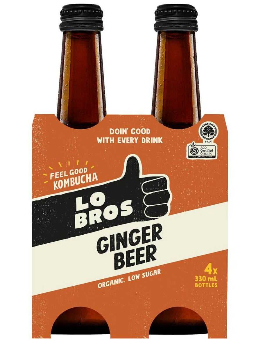 Lo Bros Kombucha Ginger B4x250