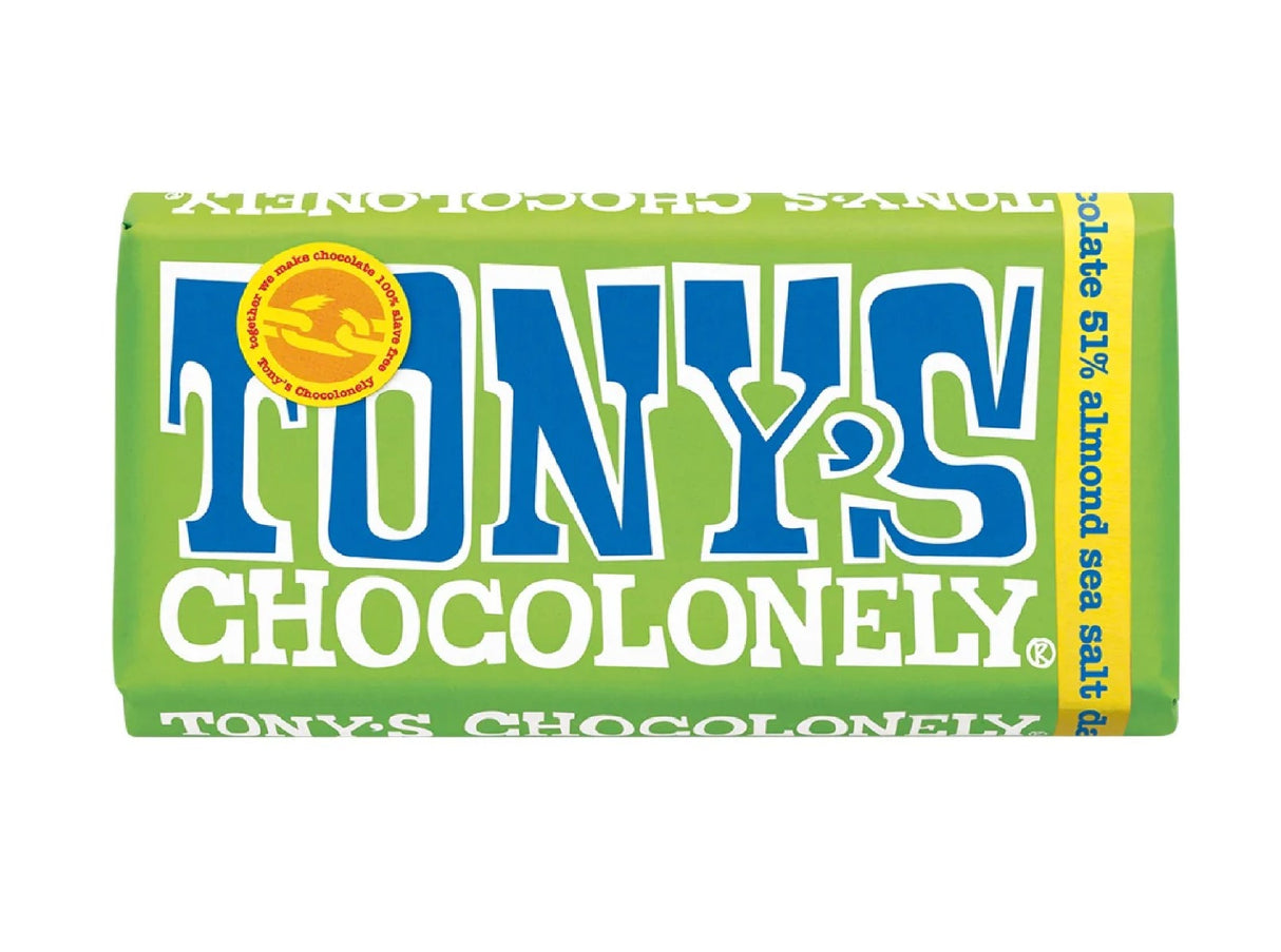 Tony's Chocolonely Dark Almond Sea Salt 180g