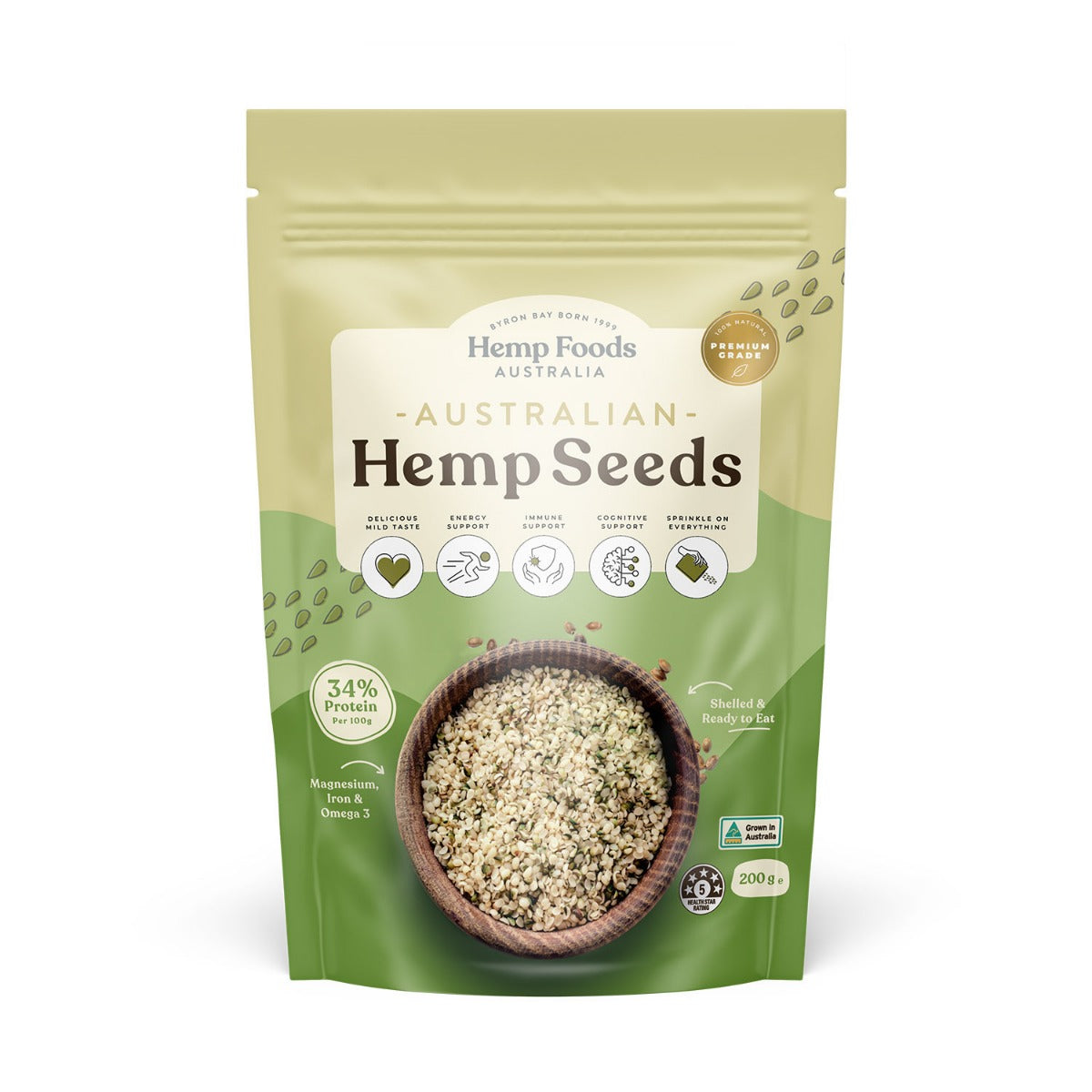 Hemp Foods Australia AU Hemp Seeds 200g