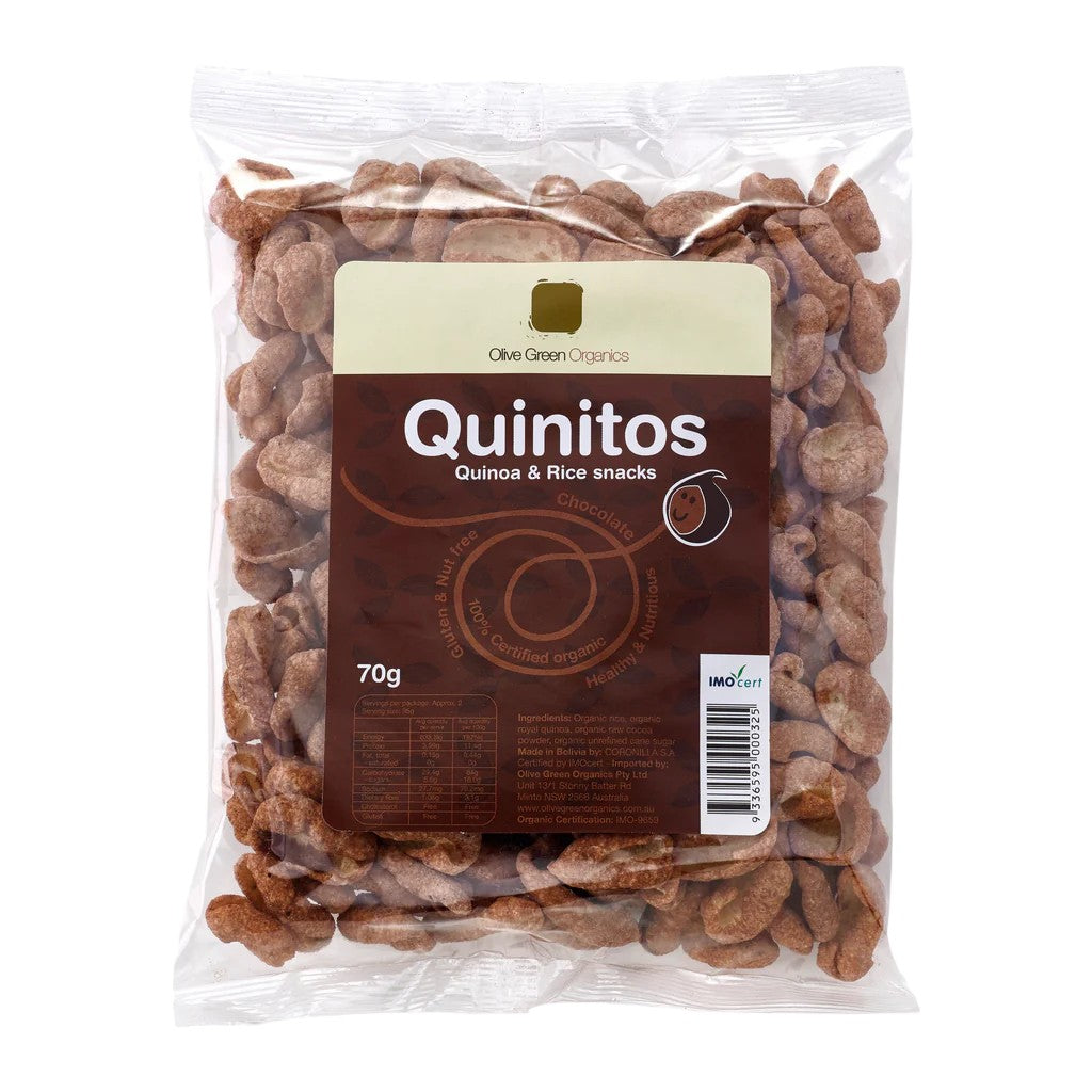 Olive Green Organics Olive Green Quinitos Chocolate 70g