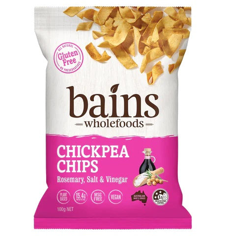 Bains Wholefoods Chickpea Chips Rosemary 100g