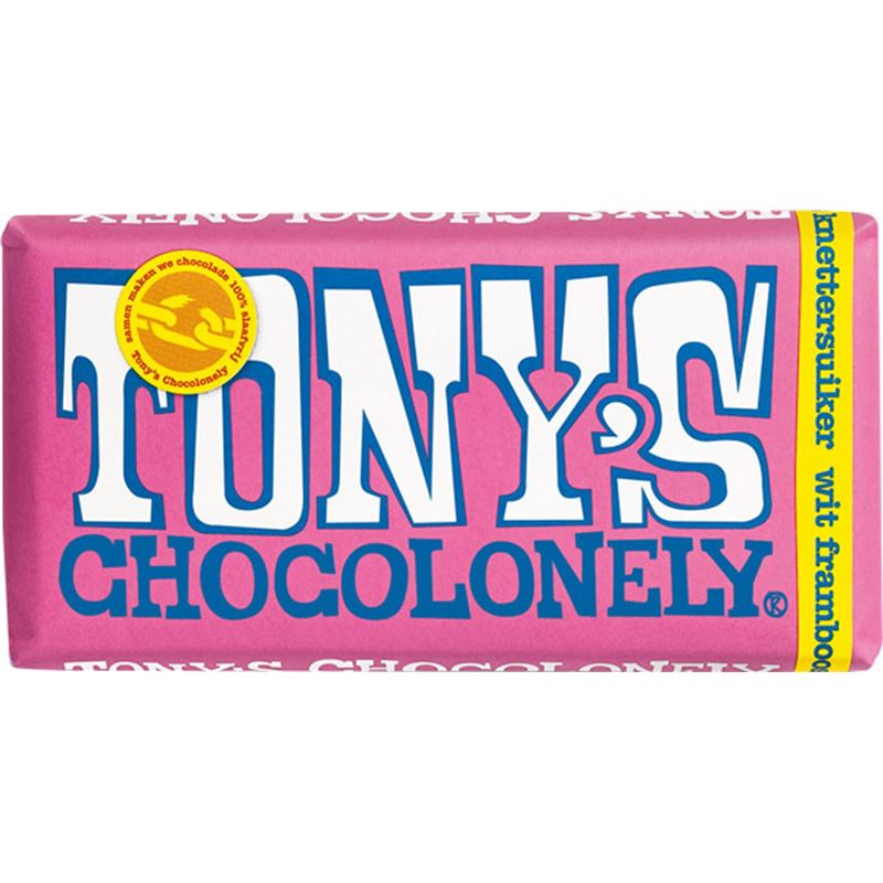 Tony's Chocolonely White Raspberry Popping Candy 180g