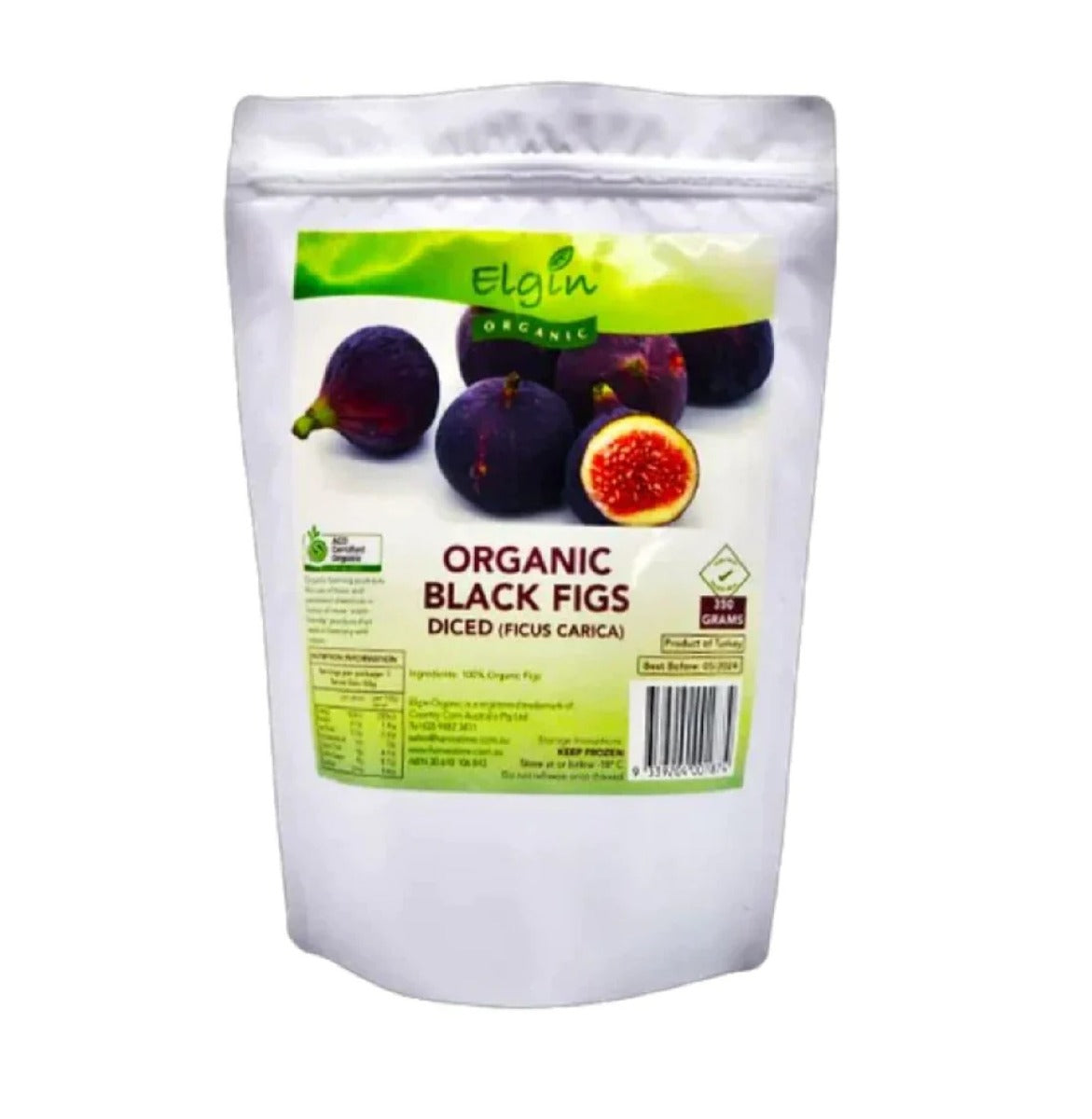 Elgin Organic Black Figs 350g