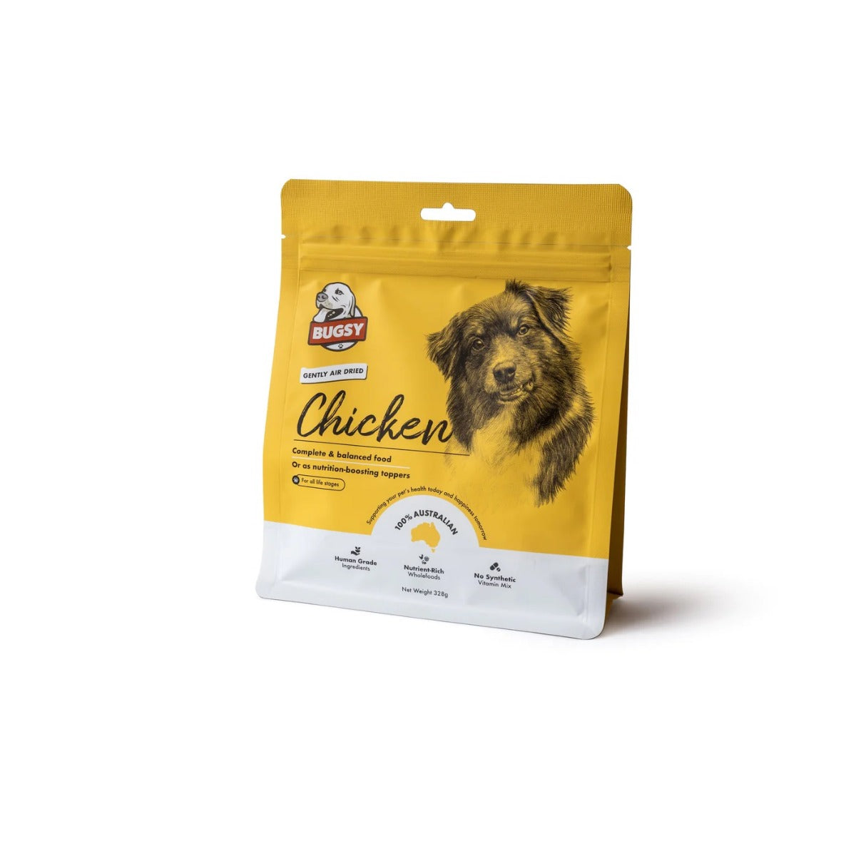 Bugsy Dried Chick Dog Food 328g