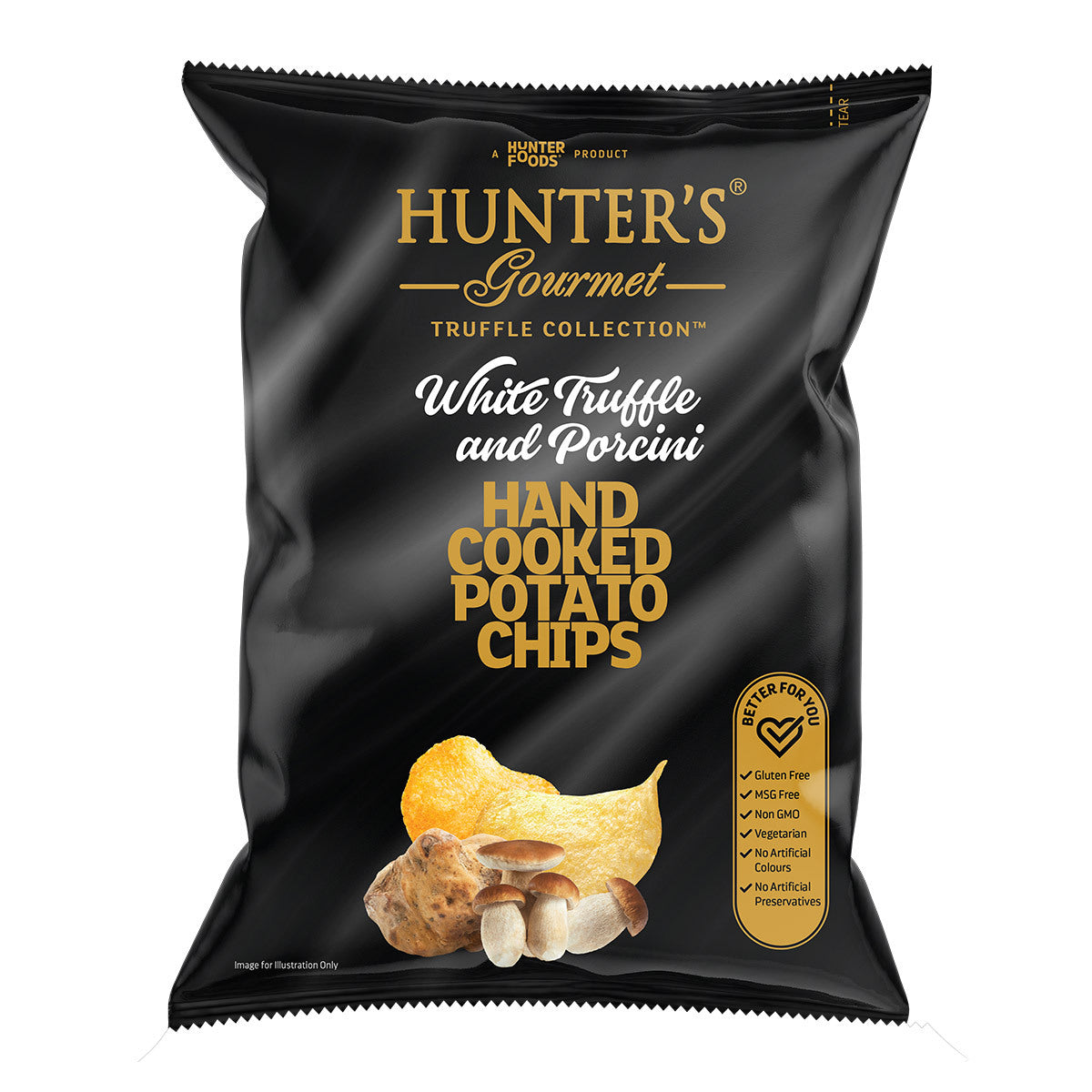 Hunters Gourmet Chip White Truffle Whole Porcini 125g