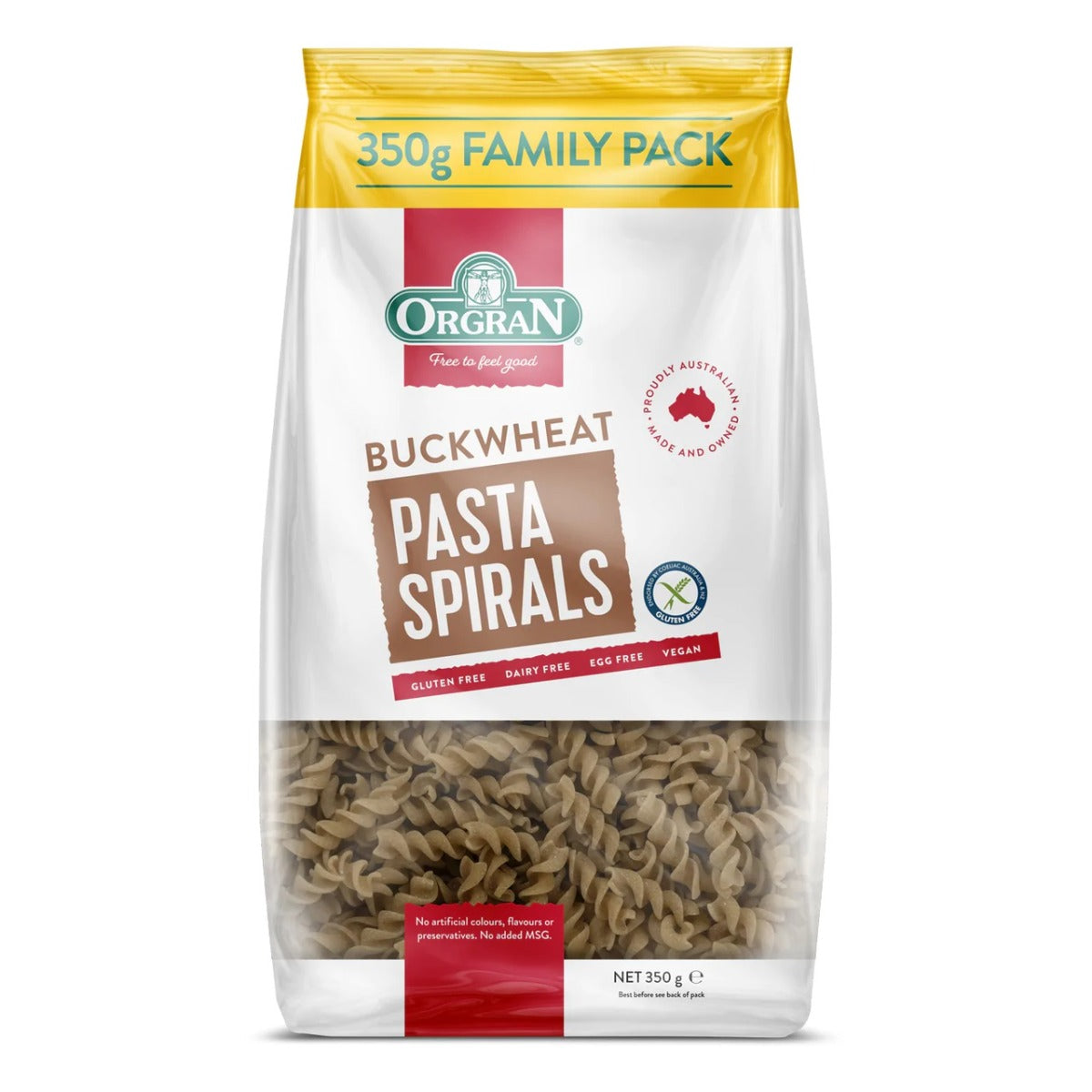 Organ Buckwheat Pasta Spirals 350g