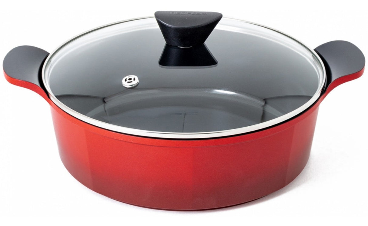 Low Casserole 28cm Red