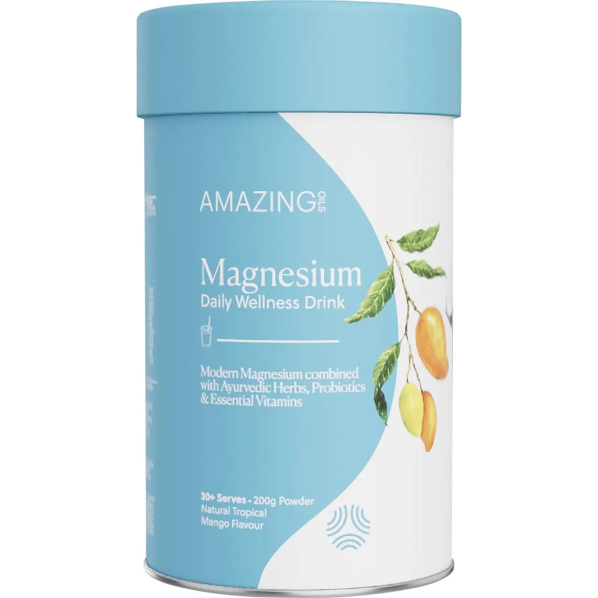 Amazing Oils Magnesium Nightly Wellness Drink Natural Tropical Mango Flavour 200g