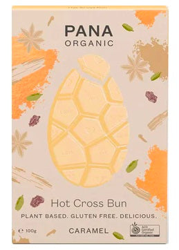 Pana Organic Hot Cross Bun Caramel Egg 100g