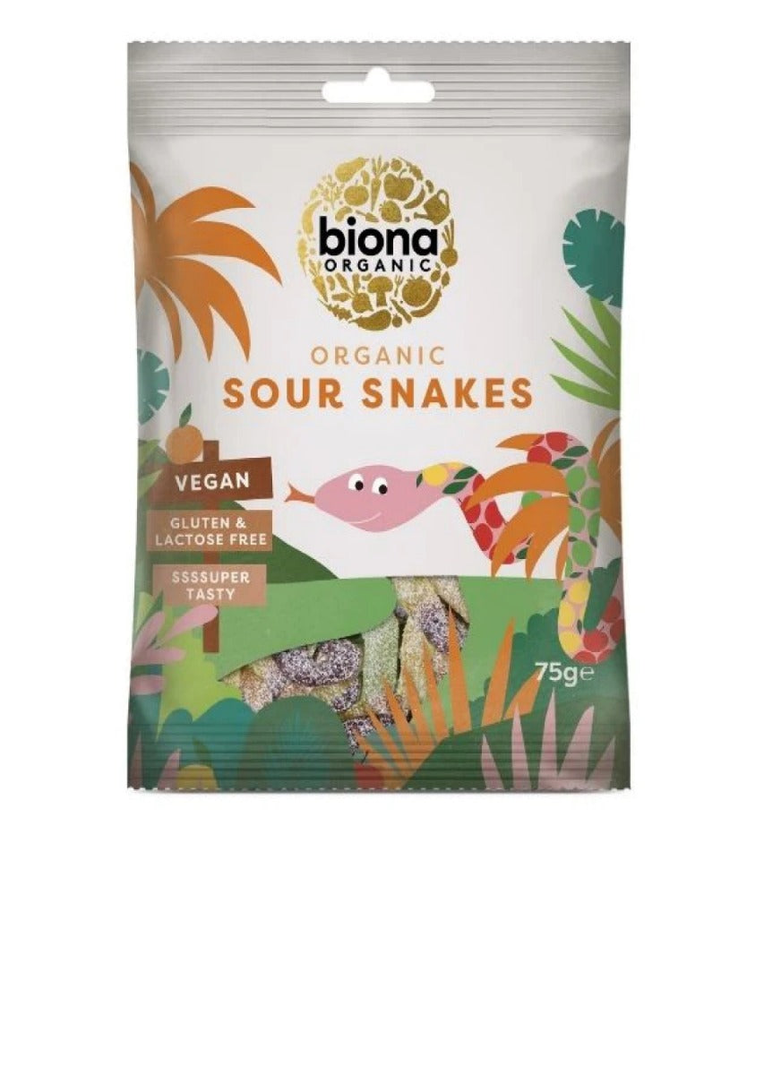 Biona Sour Snakes 75g