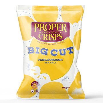 Proper Crisps Proper Big Cut Sea Salt 140g