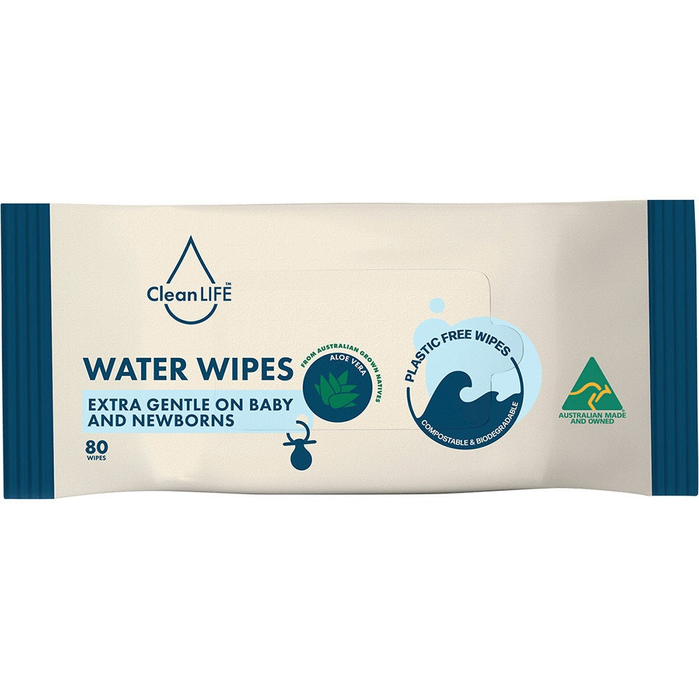 Clean Life Water Wipes 80p