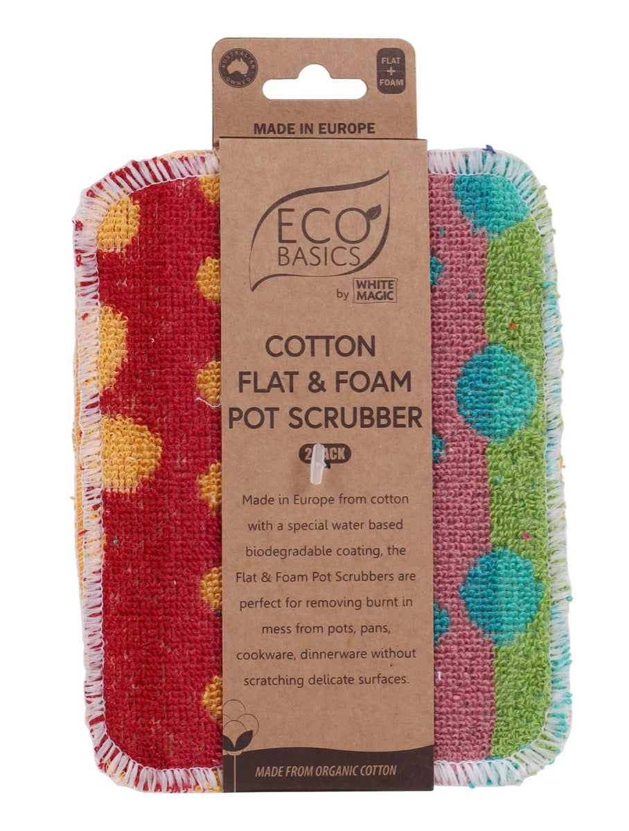 Foam Pot Scrubber 2p