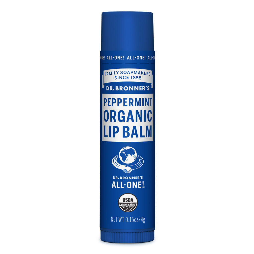 Dr Bronners Organic Lip Balm Peppermint 4g