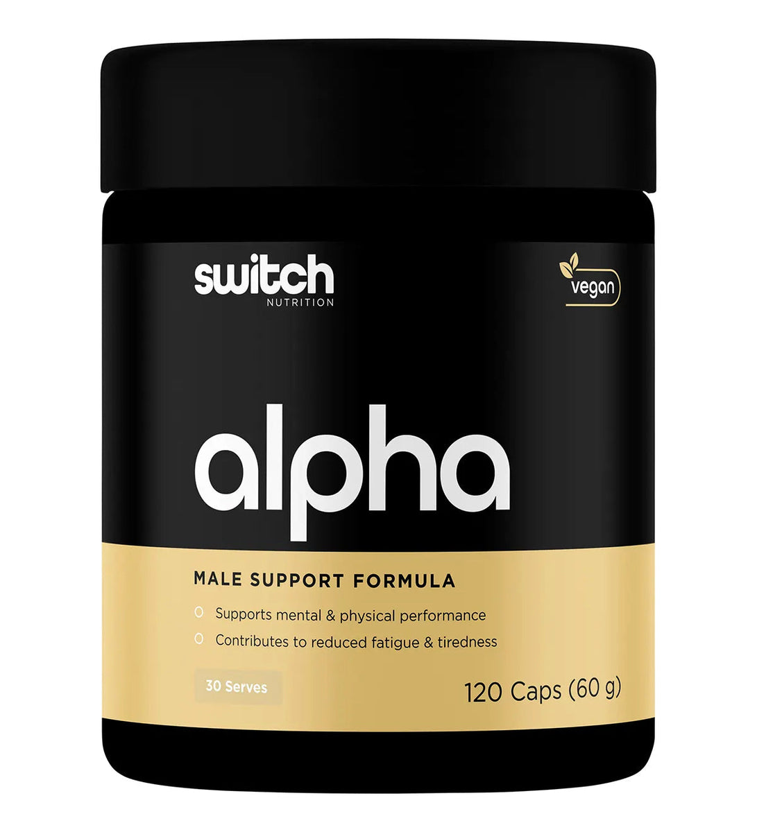 Switch Nutrition Alpha Male Support 120c