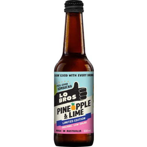 Lo Bros Kombucha Pine Lime 330ml