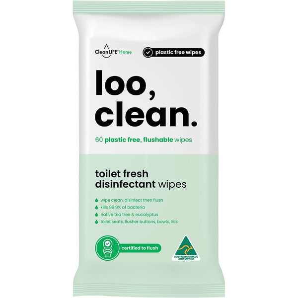 Clean Life Cleanlife Wipes Loo Clean 60p