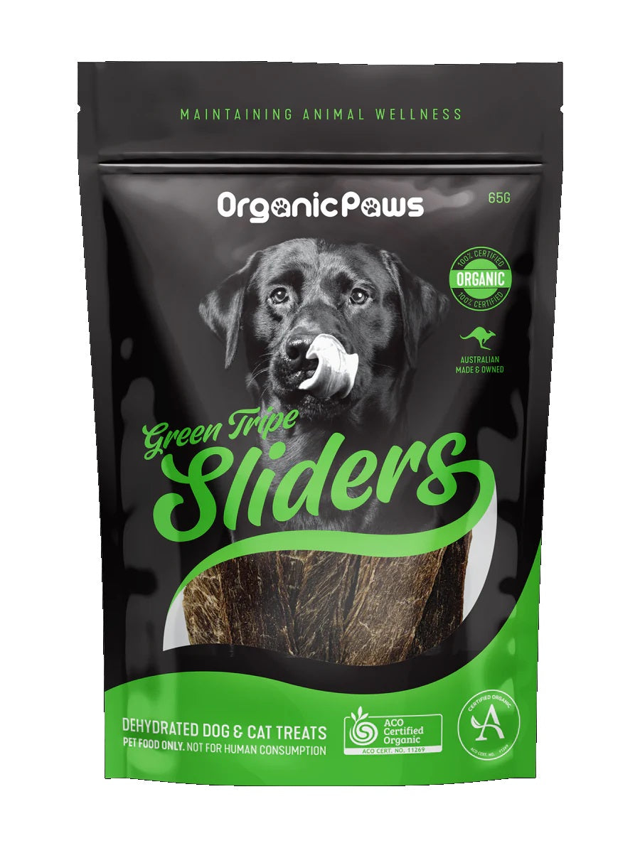 Organic Paws Sliders Green Tripe 65g