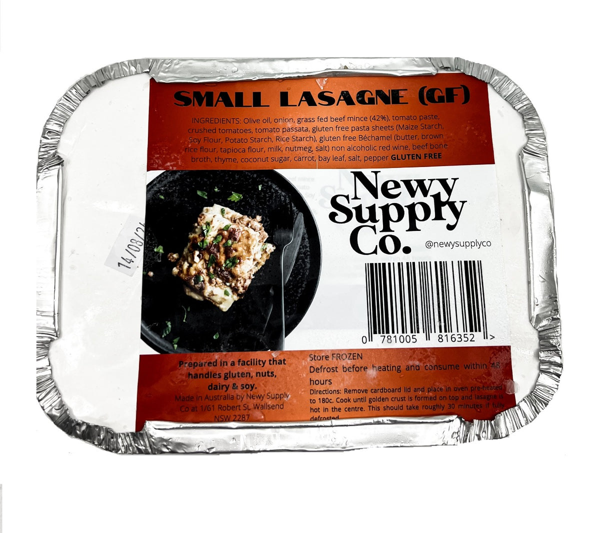 Newy Supply Co Lasagne Small 1kg