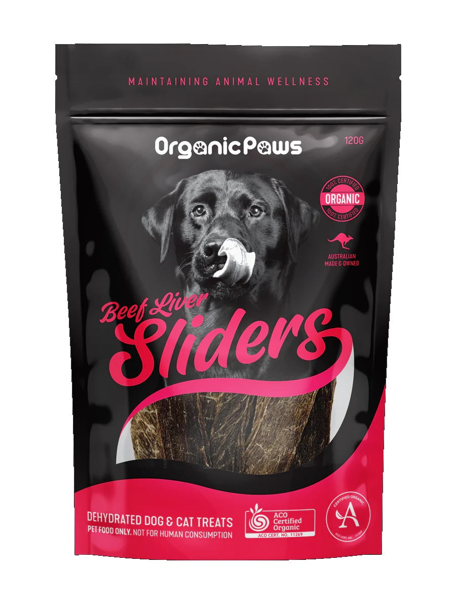 Organic Paws Sliders Beef Liver 120g