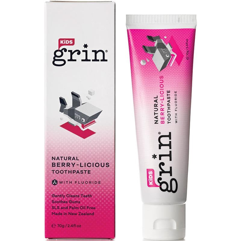 Grin Toothpaste Kids Berry-Licious with Fluoride 70g