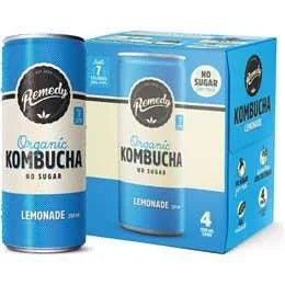 Remedy Organic Kombucha Lemonade 4x250ml