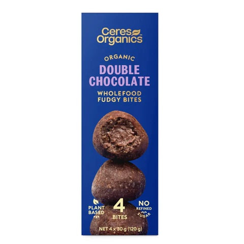 Ceres Organics Wholefood Fudgy Bites, Double Chocolate - 120g