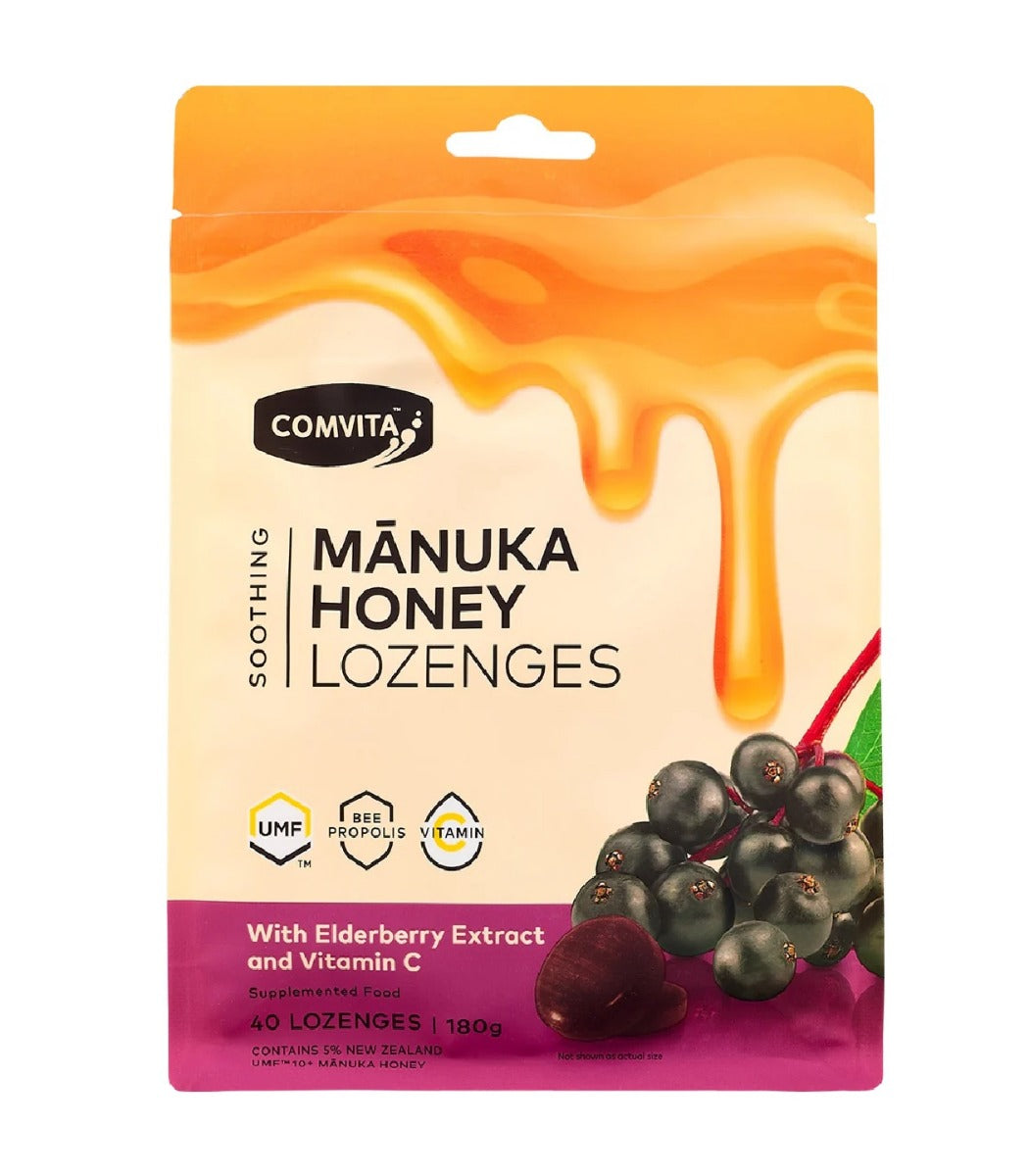 Comvita Elderberry Lozenges with Vitamin C 12x4.5g