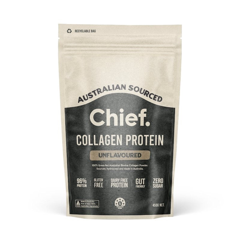 Chief Nutrition Grass-fed Collagen Protein Powder - Unflavoured 450g