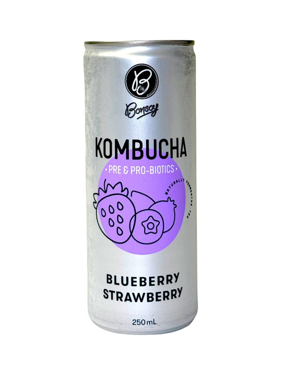 Bonsoy Bonsoy Kombucha Blue Straw 250ml