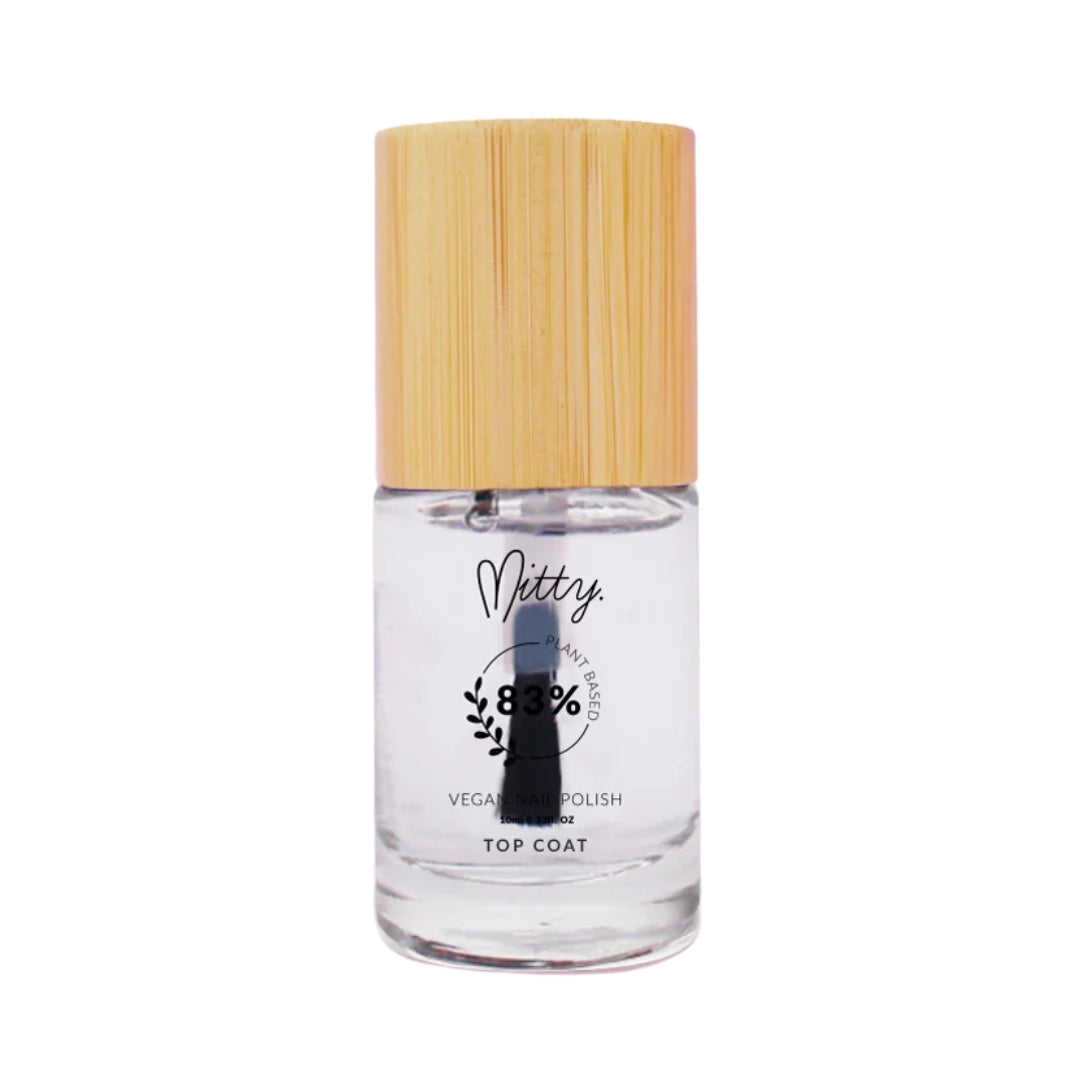 Mitty Top Coat - 83% Plant Based Nail Polish 10ml