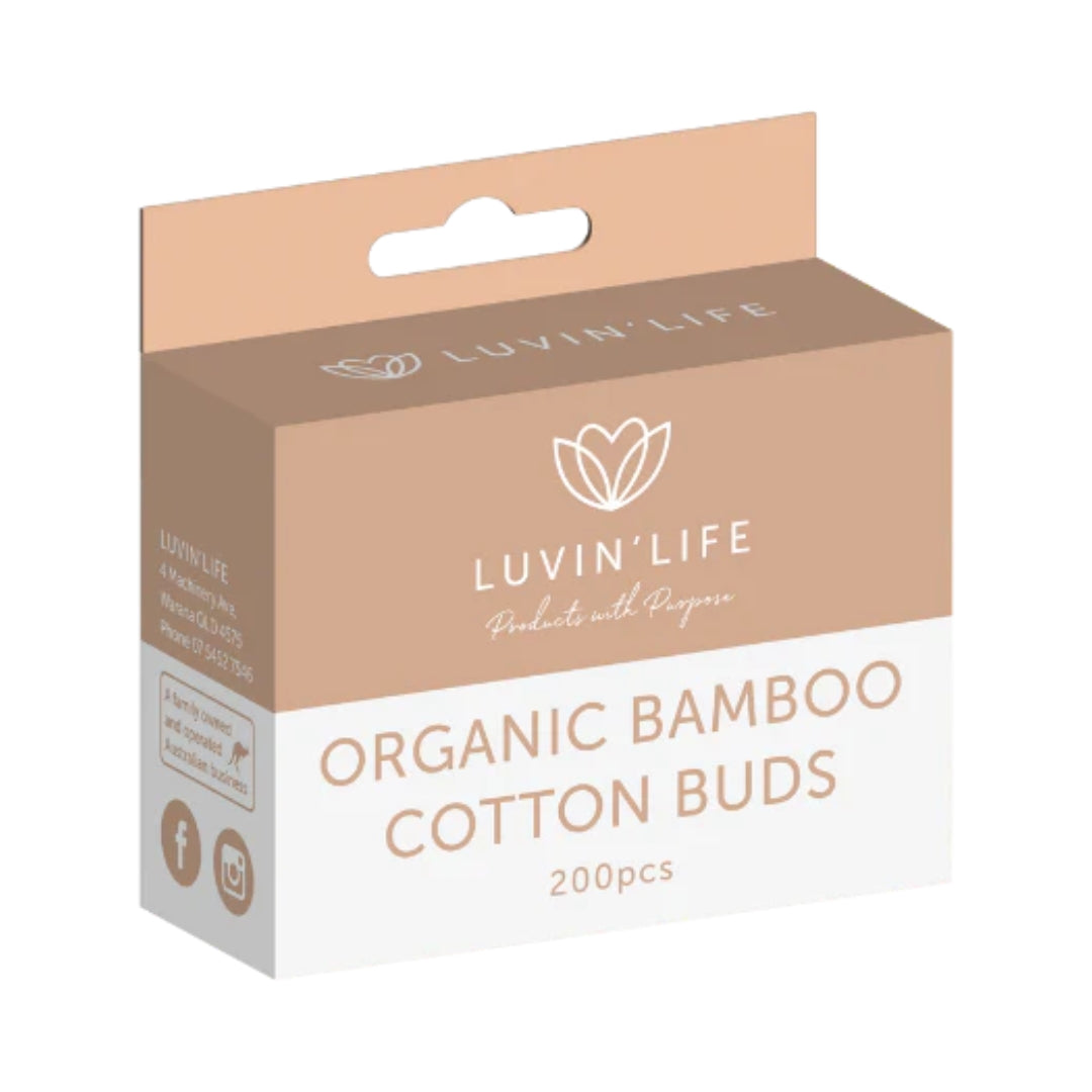 Luvin Life Organic Bamboo Cotton Buds 200p