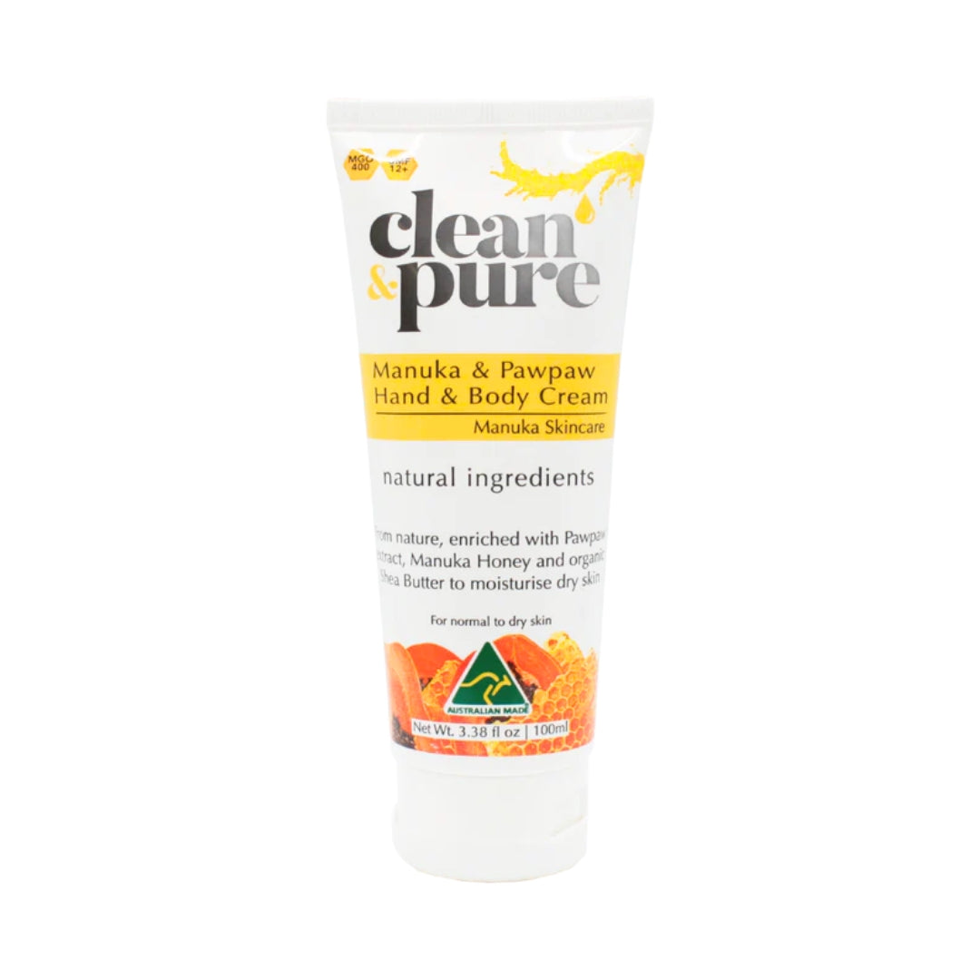 Clean & Pure Manuka & Paw Paw Hand and Body Cream 100ml