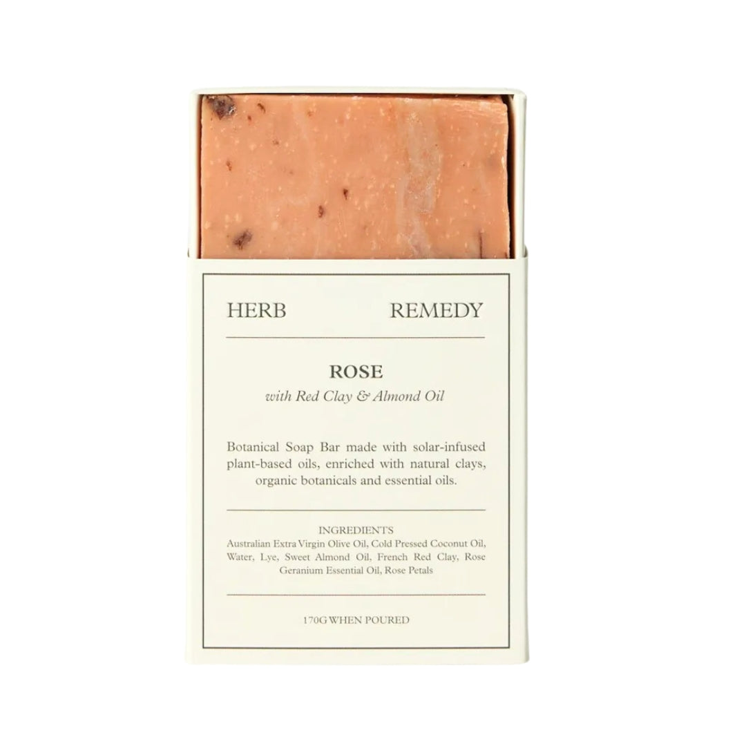 Herb Remedy Rose Soap with Red Clay & Almond Oil 170g