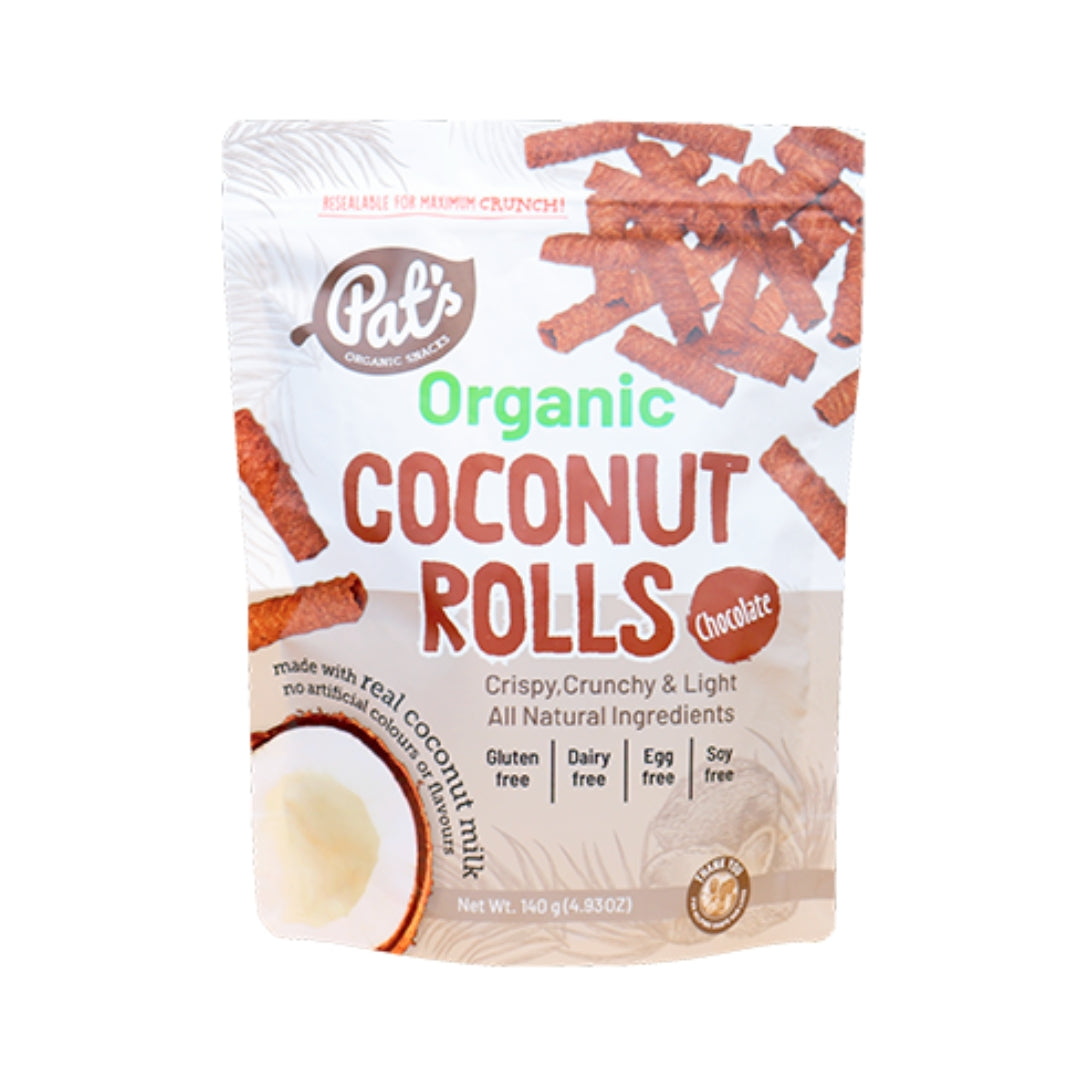 Organic Coconut Rolls Chocolate 140g