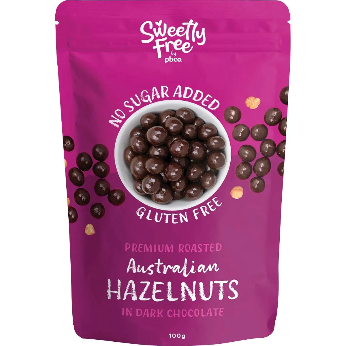 Dark Chocolate Hazelnuts No Added Sugar 100g